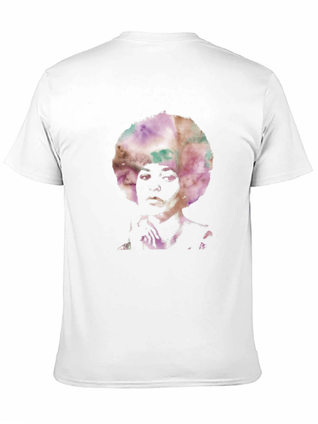 Afro Silhouette Mens Black T-Shirt