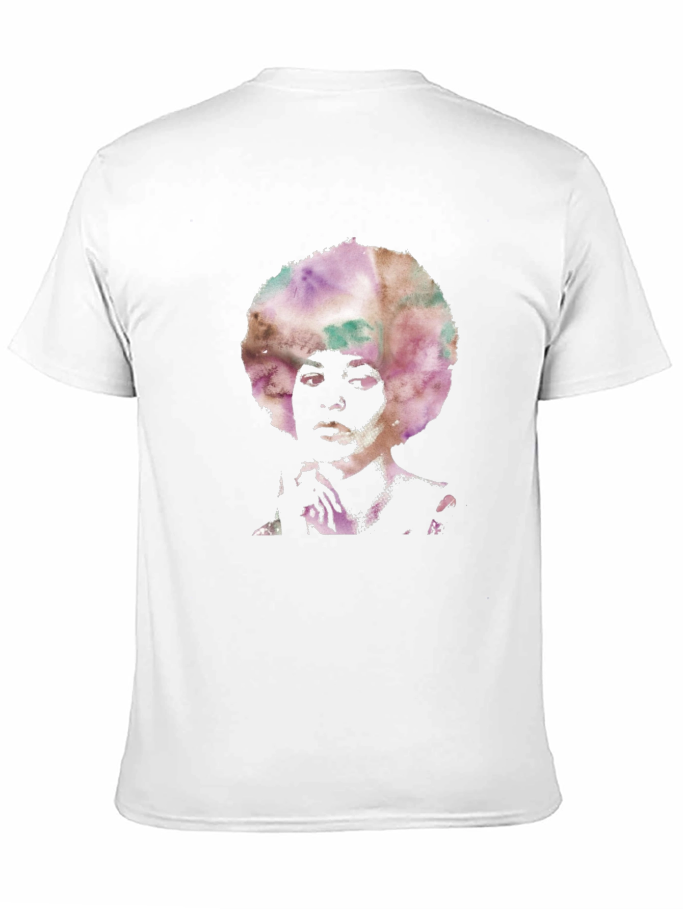 Afro Silhouette Mens Black T-Shirt