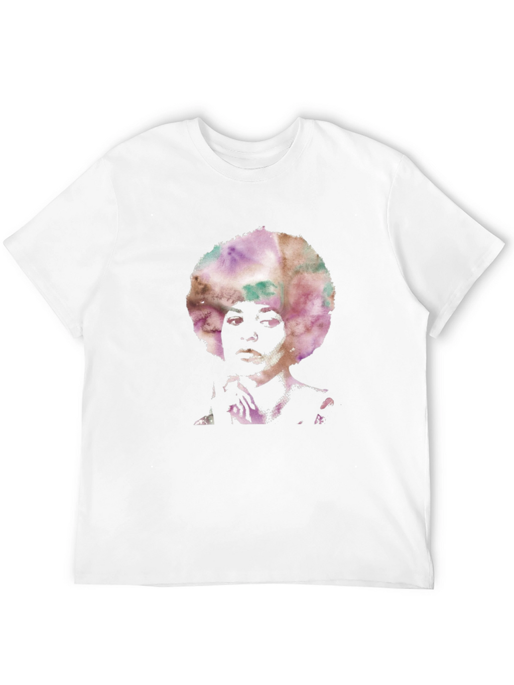 Afro Silhouette Mens Black T-Shirt