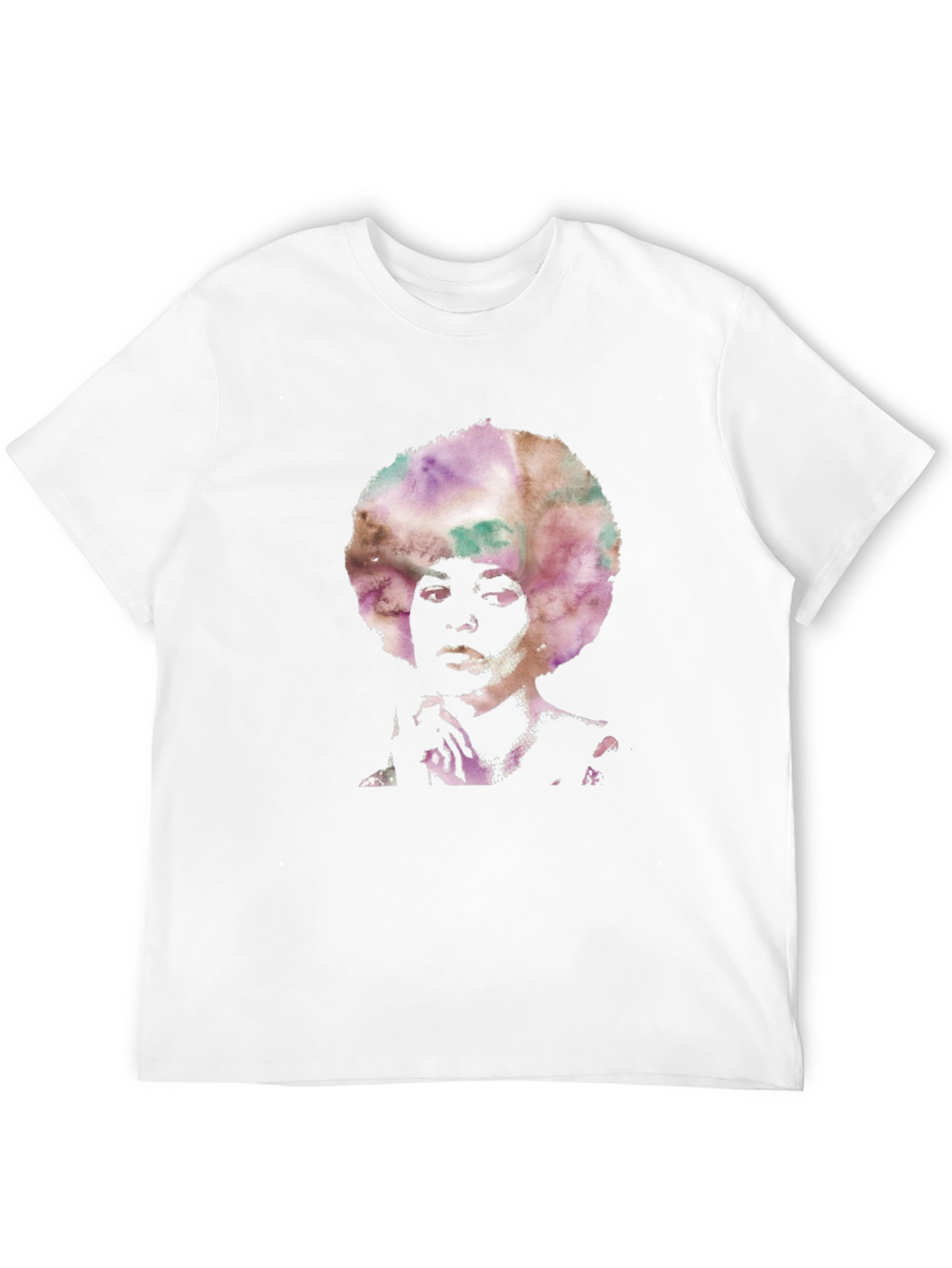 Afro Silhouette Mens Black T-Shirt