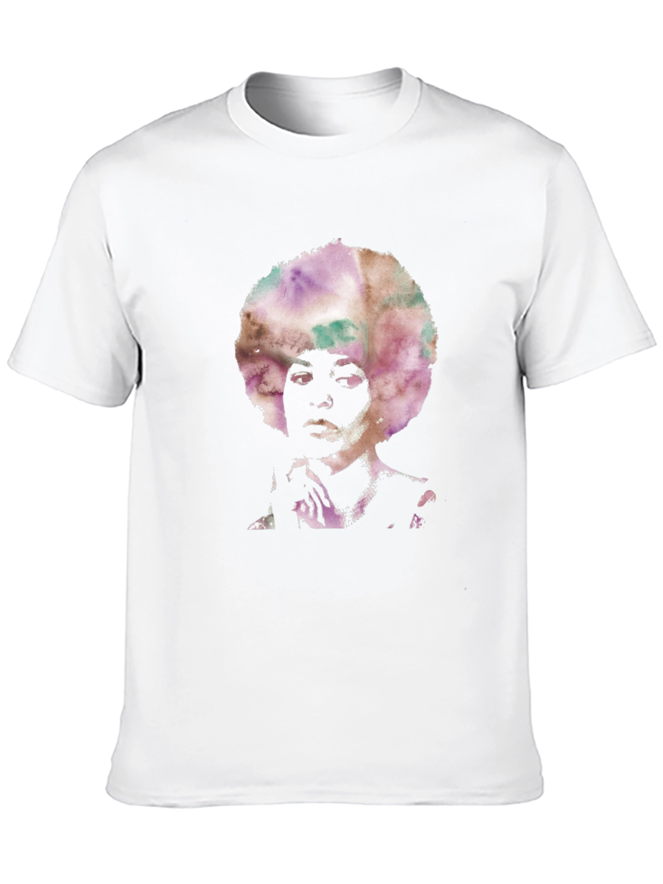 Afro Silhouette Mens Black T-Shirt