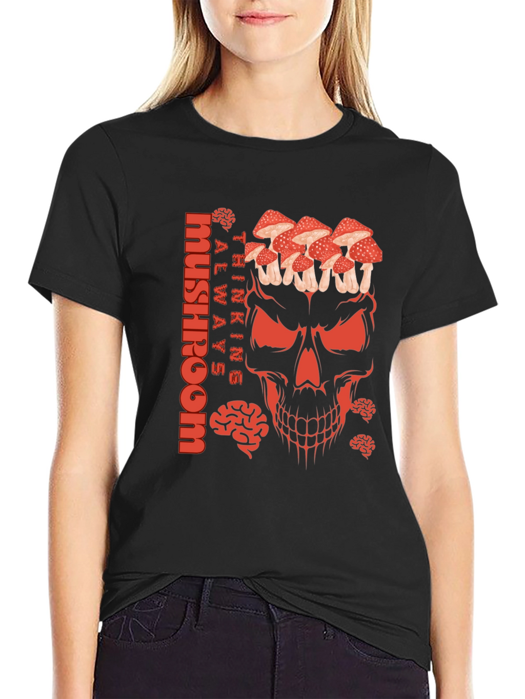 Mushroom Skull Graphic Tee