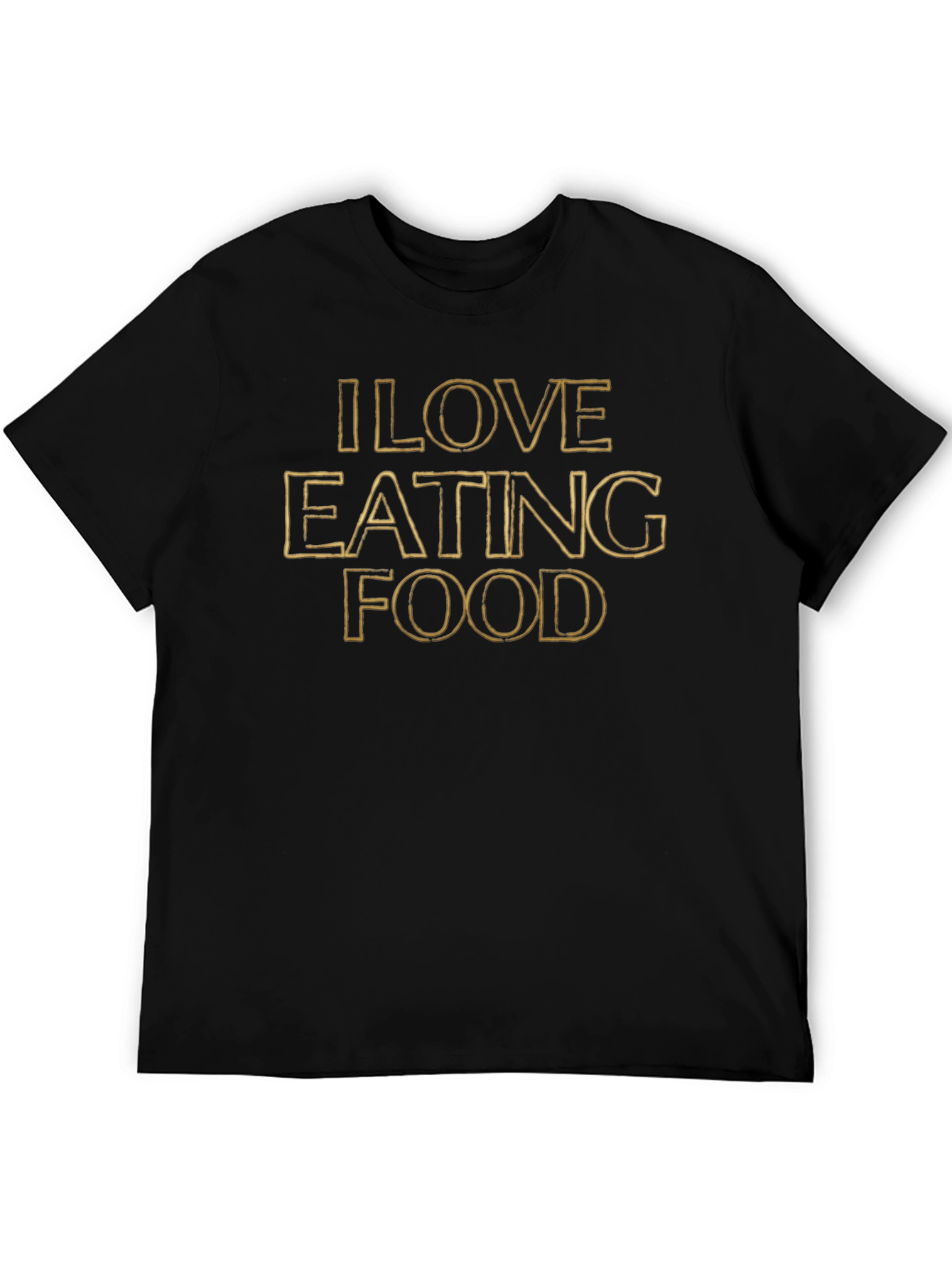 I Love Eating Food Graphic Tee - Black