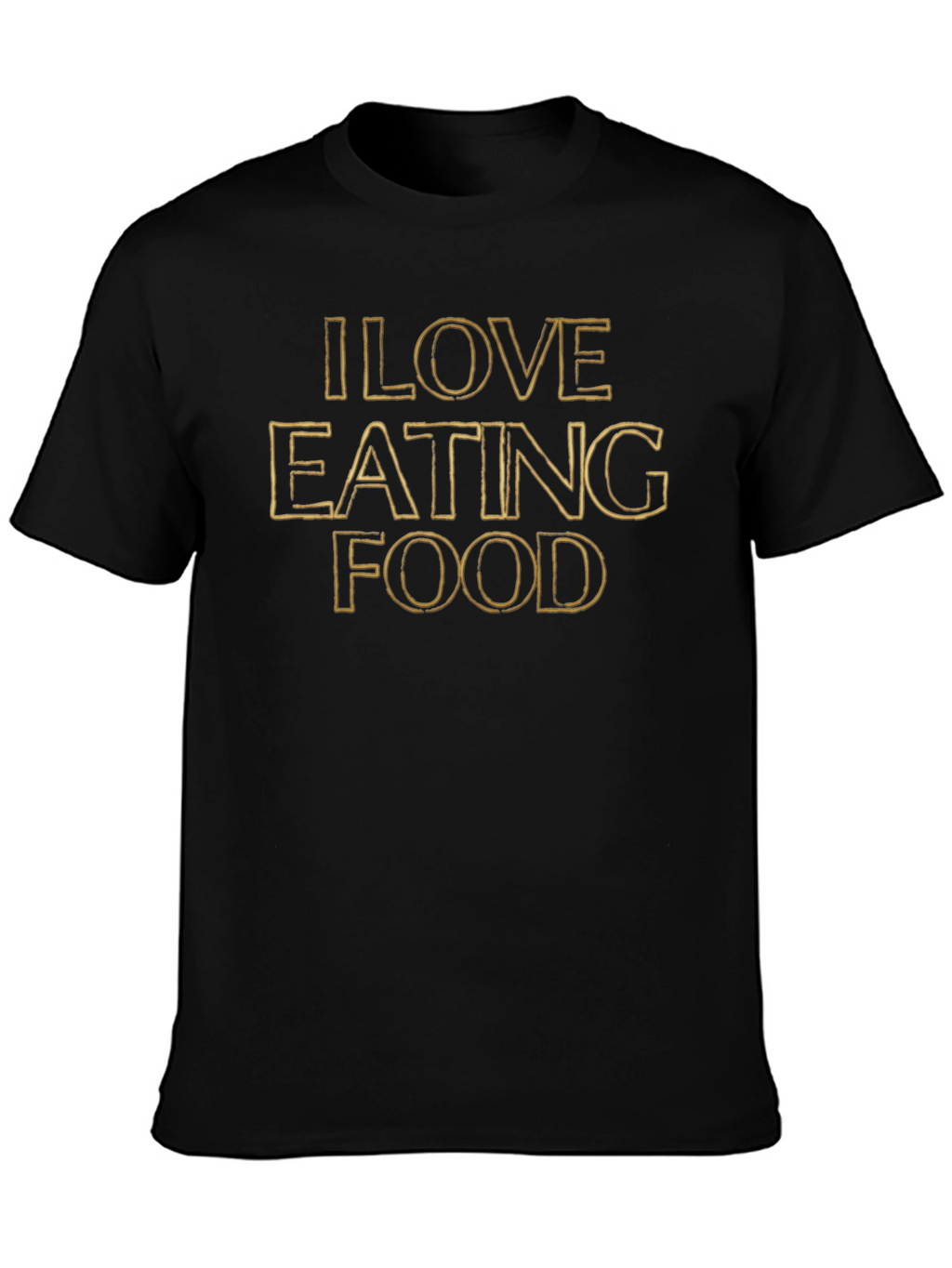I Love Eating Food Graphic Tee - Black