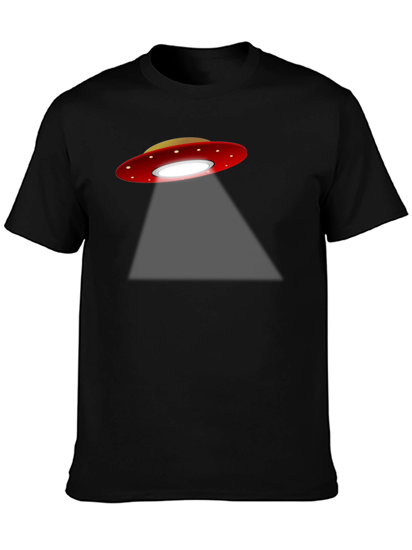 UFO Abduction Graphic T-Shirt - Black