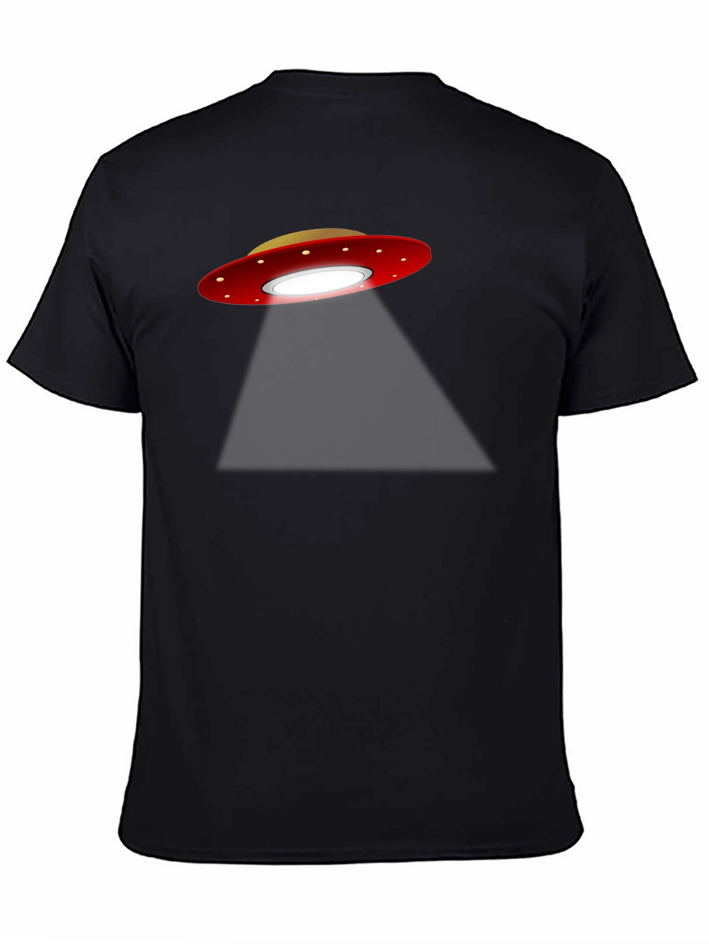 UFO Abduction Graphic T-Shirt - Black