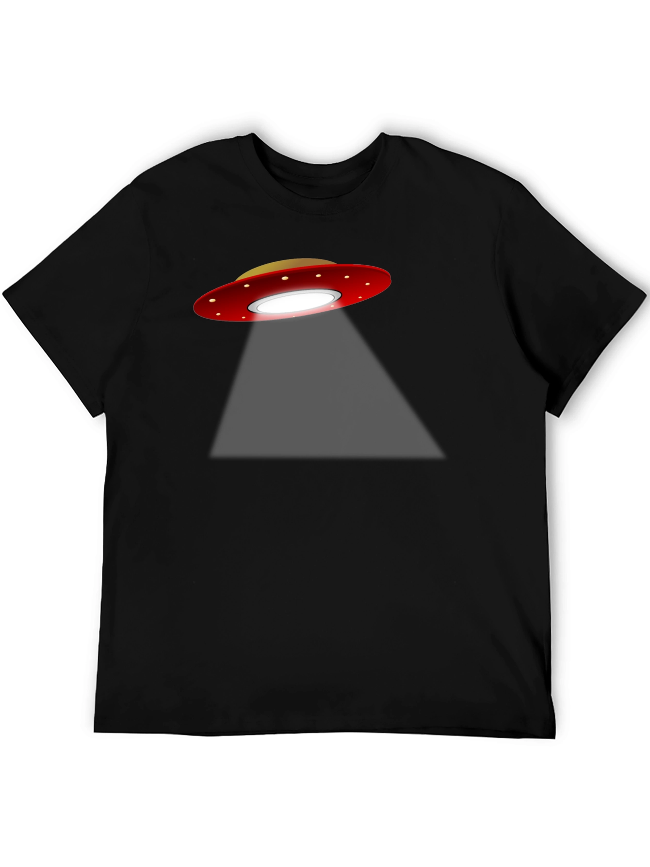 UFO Abduction Graphic T-Shirt - Black