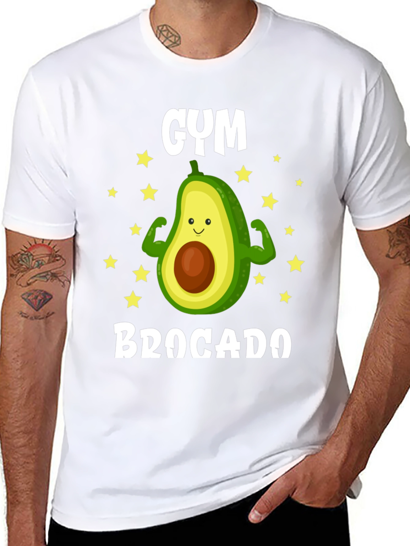 Gym Brocado Avocado Funny Workout T-Shirt