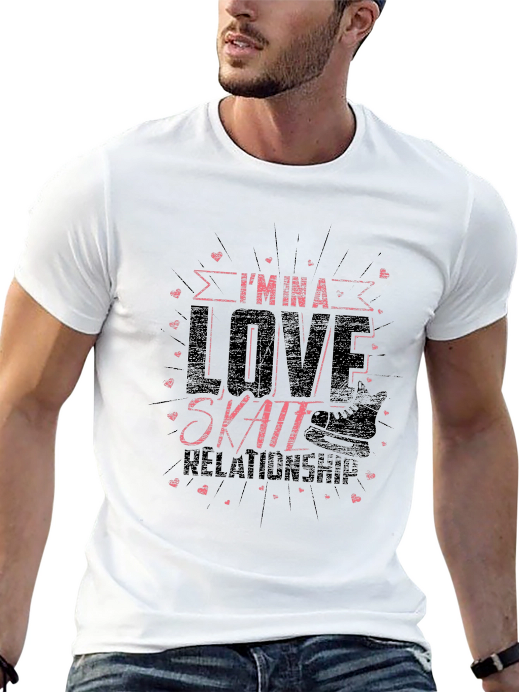 Im In A Love Skate Relationship Black T-Shirt