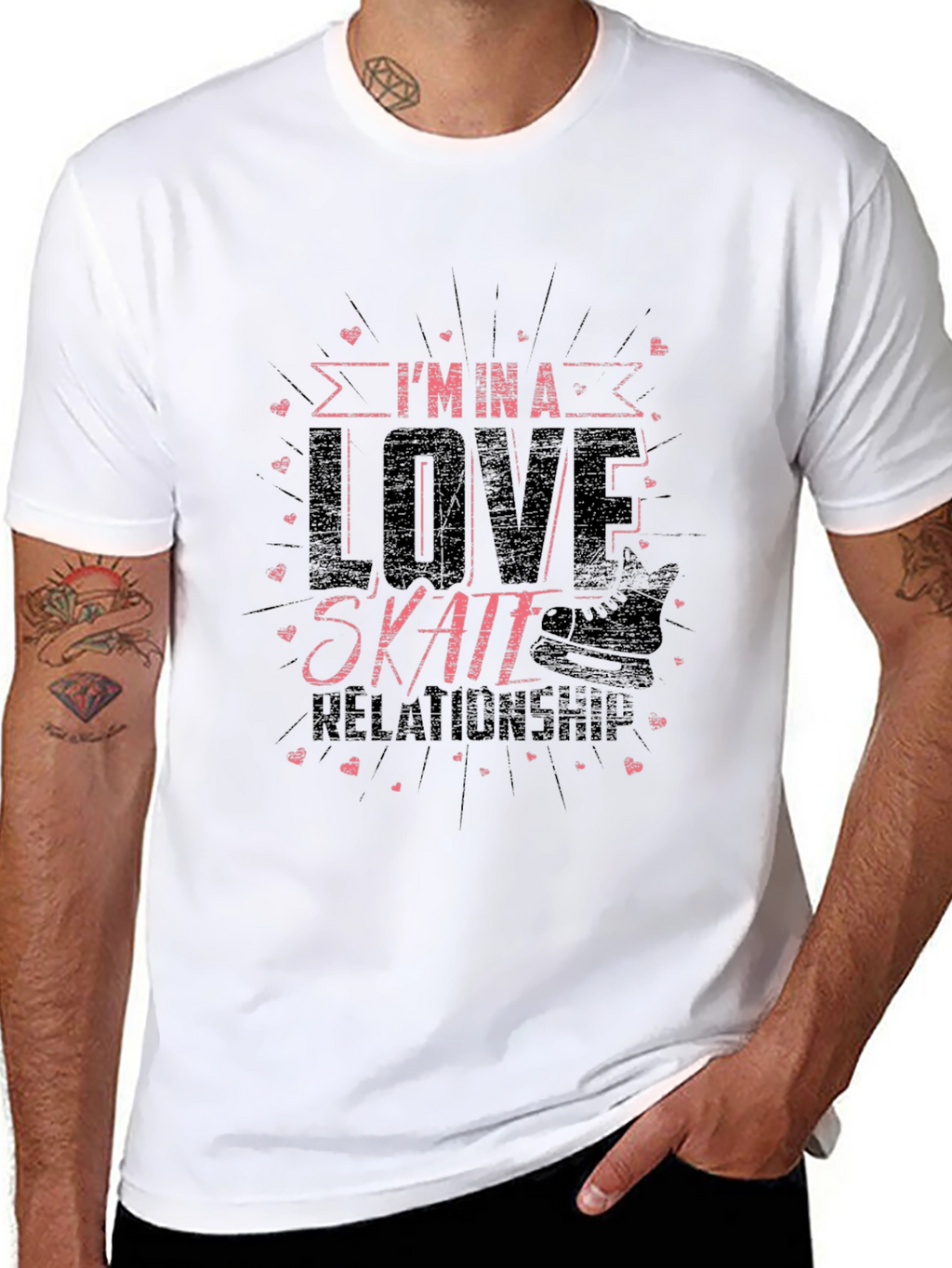 Im In A Love Skate Relationship Black T-Shirt