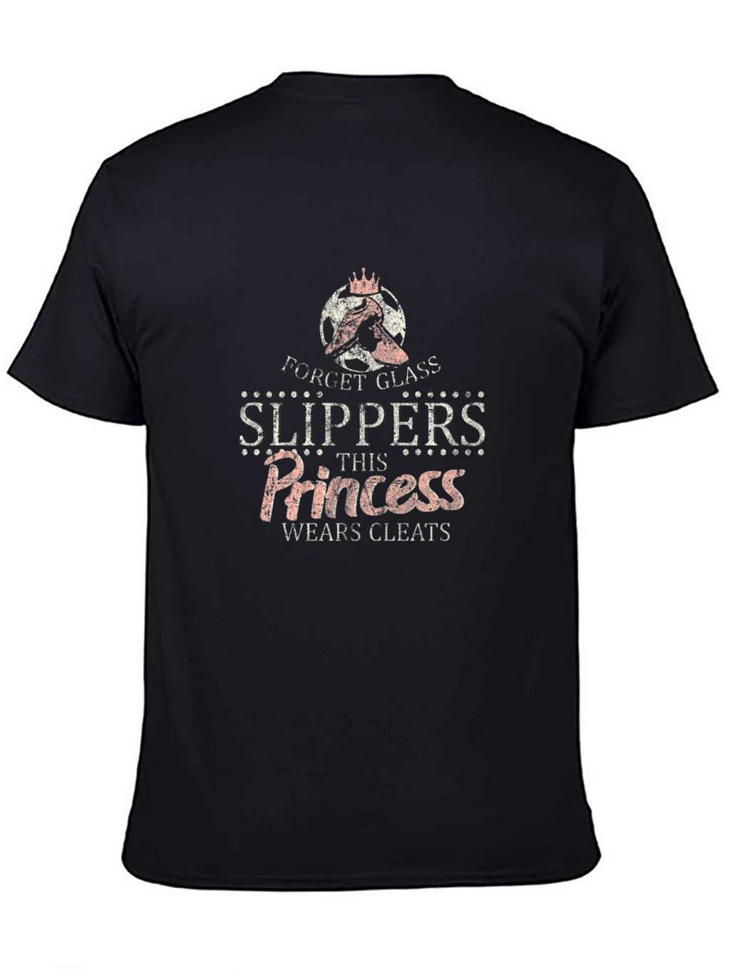 Princess Wears Cleats Black T-Shirt