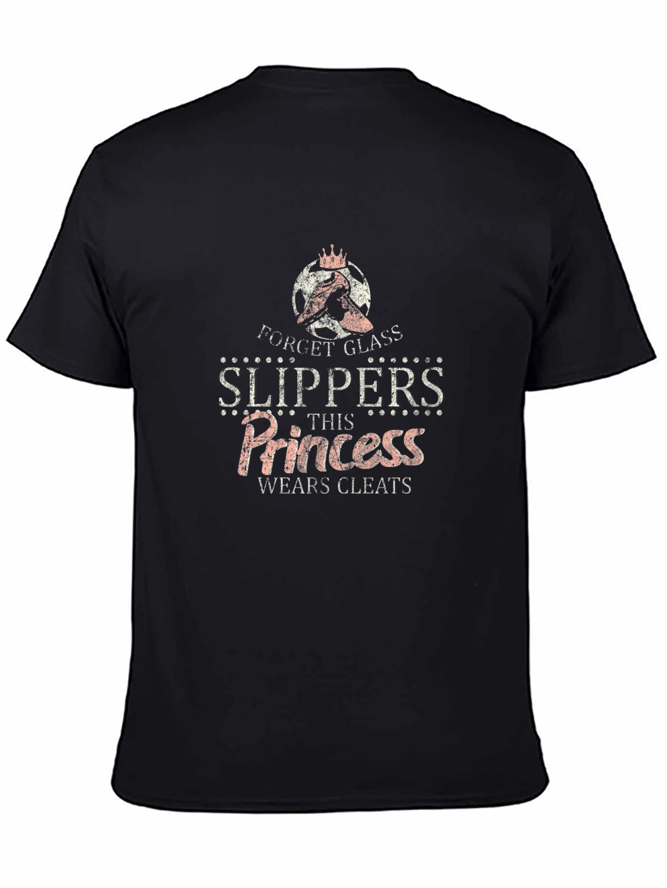 Princess Wears Cleats Black T-Shirt