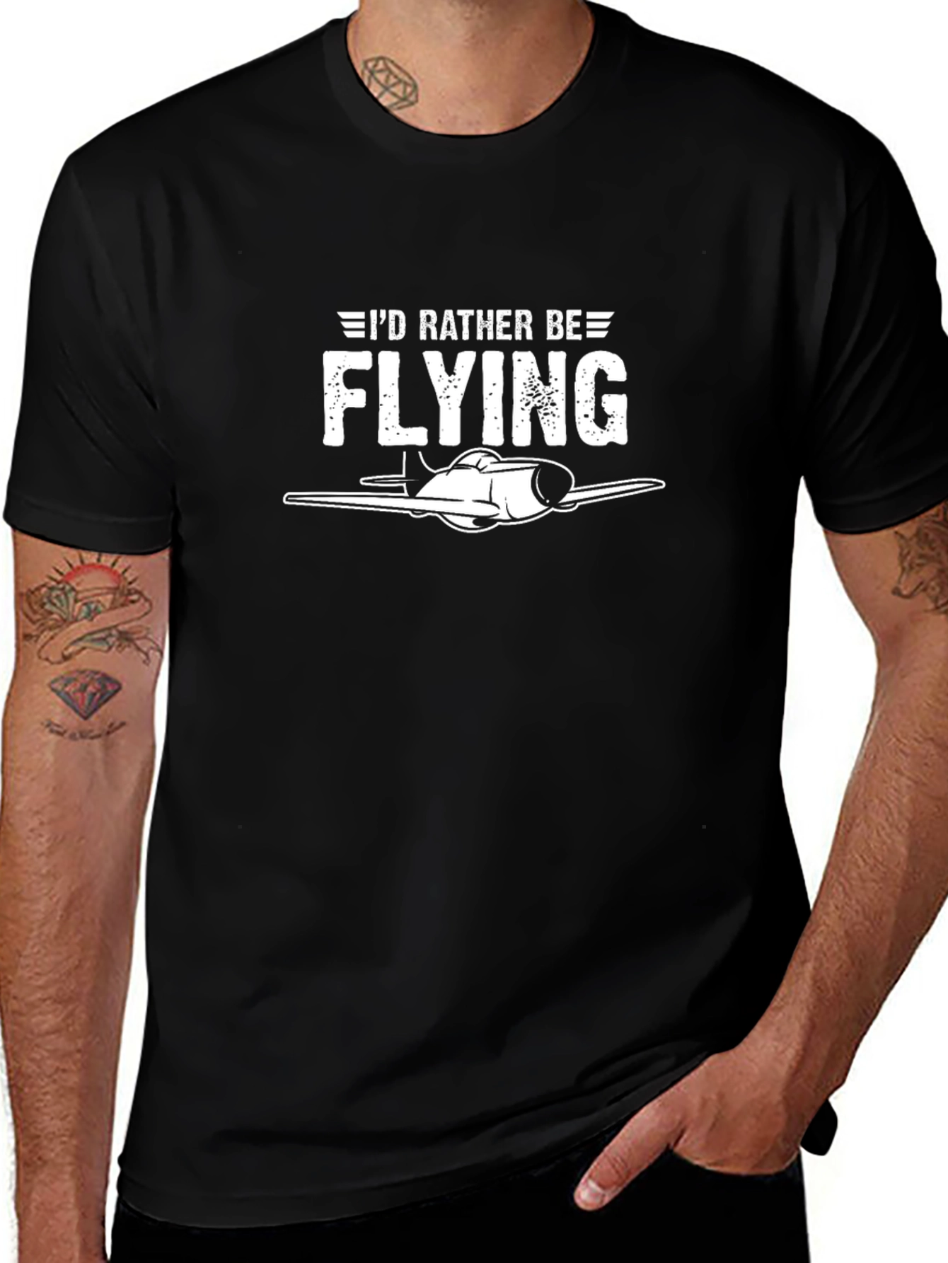 Id Rather Be Flying T-Shirt - Airplane Graphic Tee