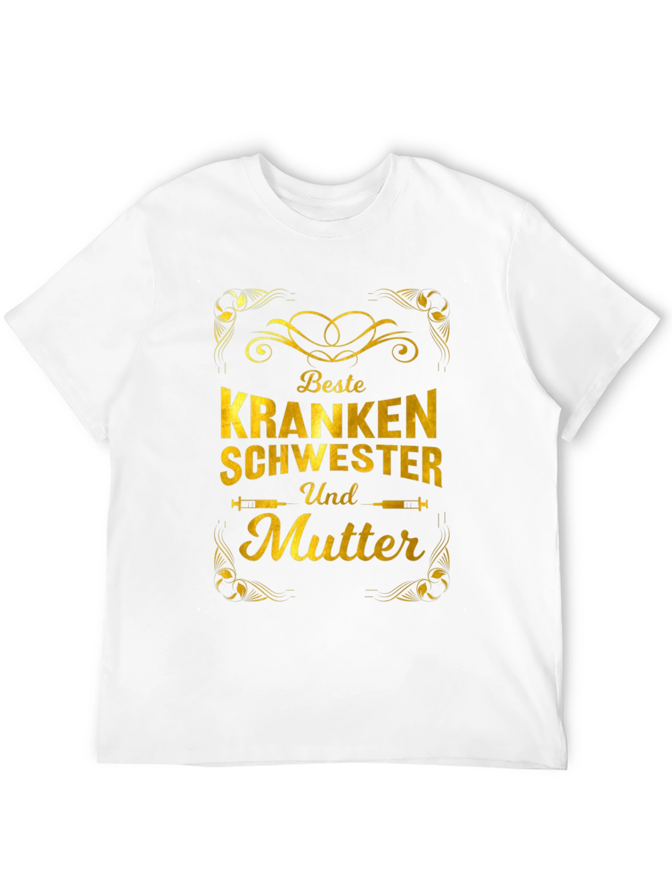 Best Nurse and Mother T-Shirt - Gold Design