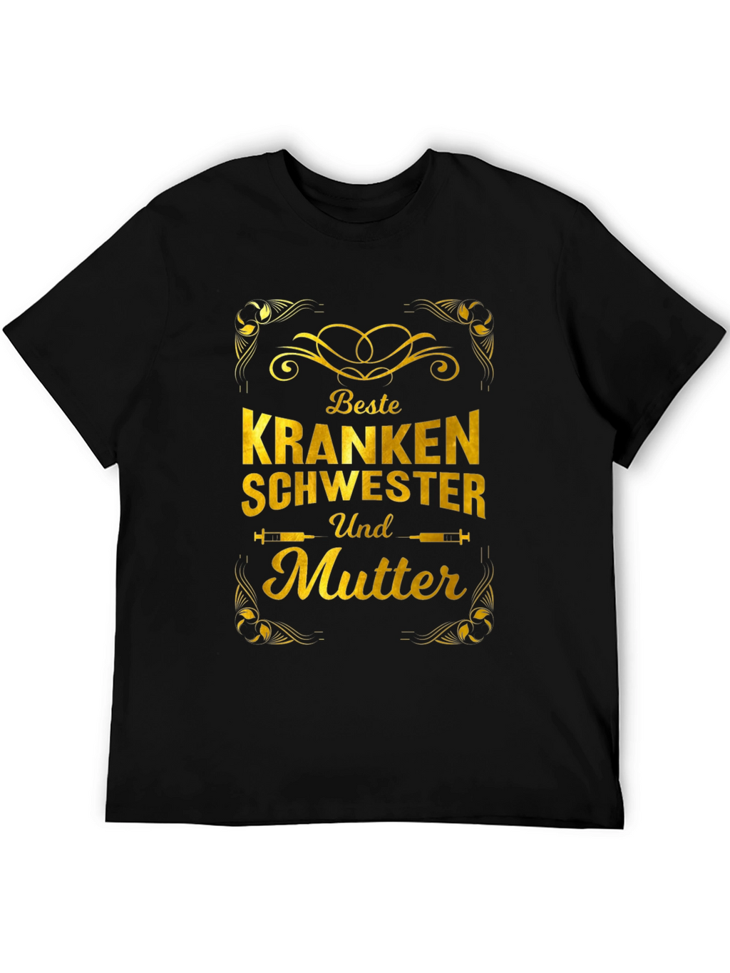 Best Nurse and Mother T-Shirt - Gold Design
