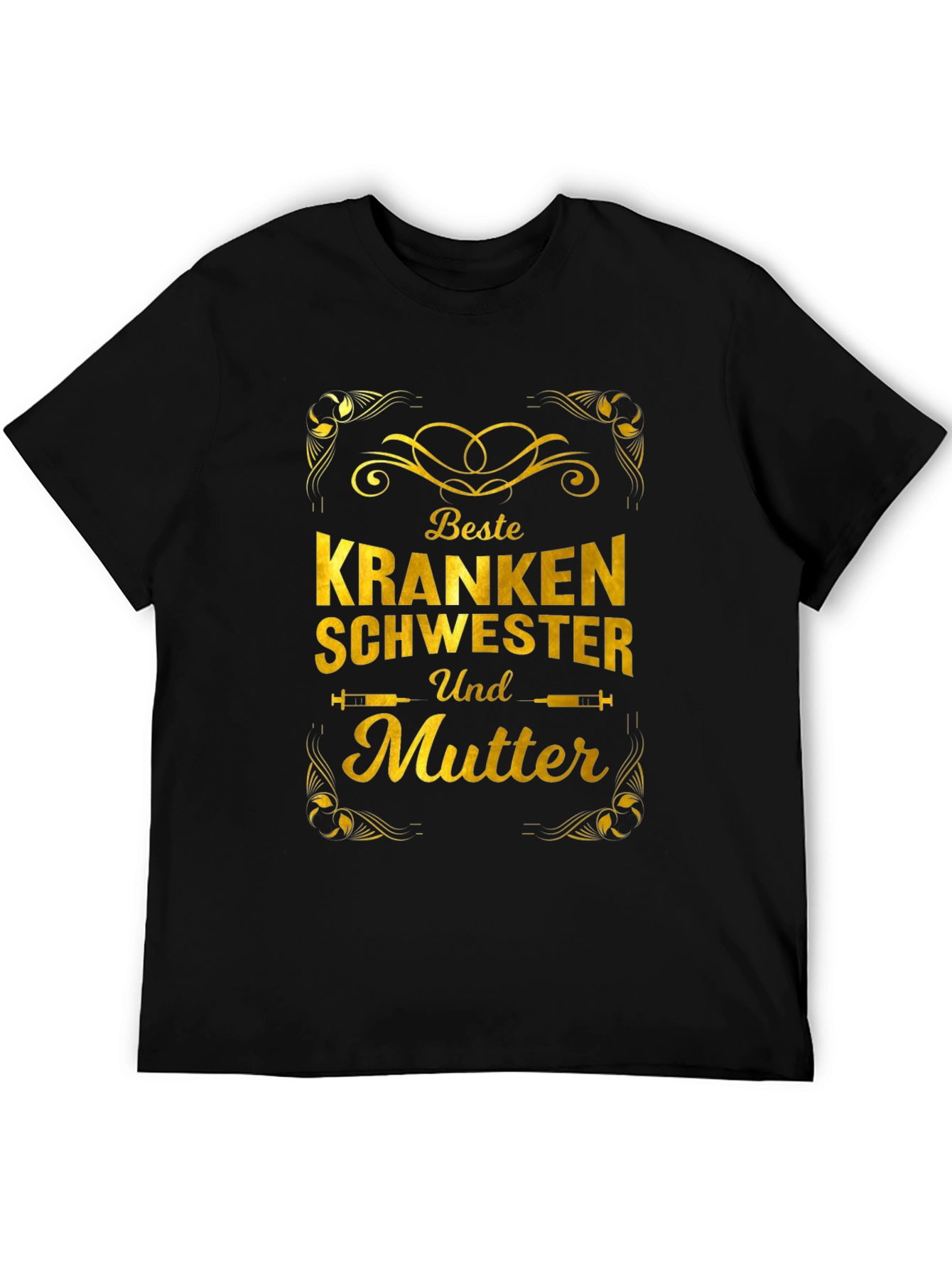 Best Nurse and Mother T-Shirt - Gold Design