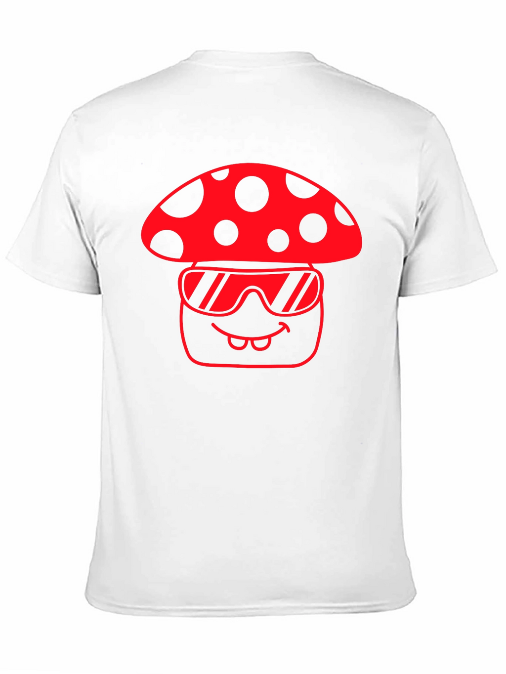 Cool Mushroom Graphic Tee - Black Cotton T-Shirt