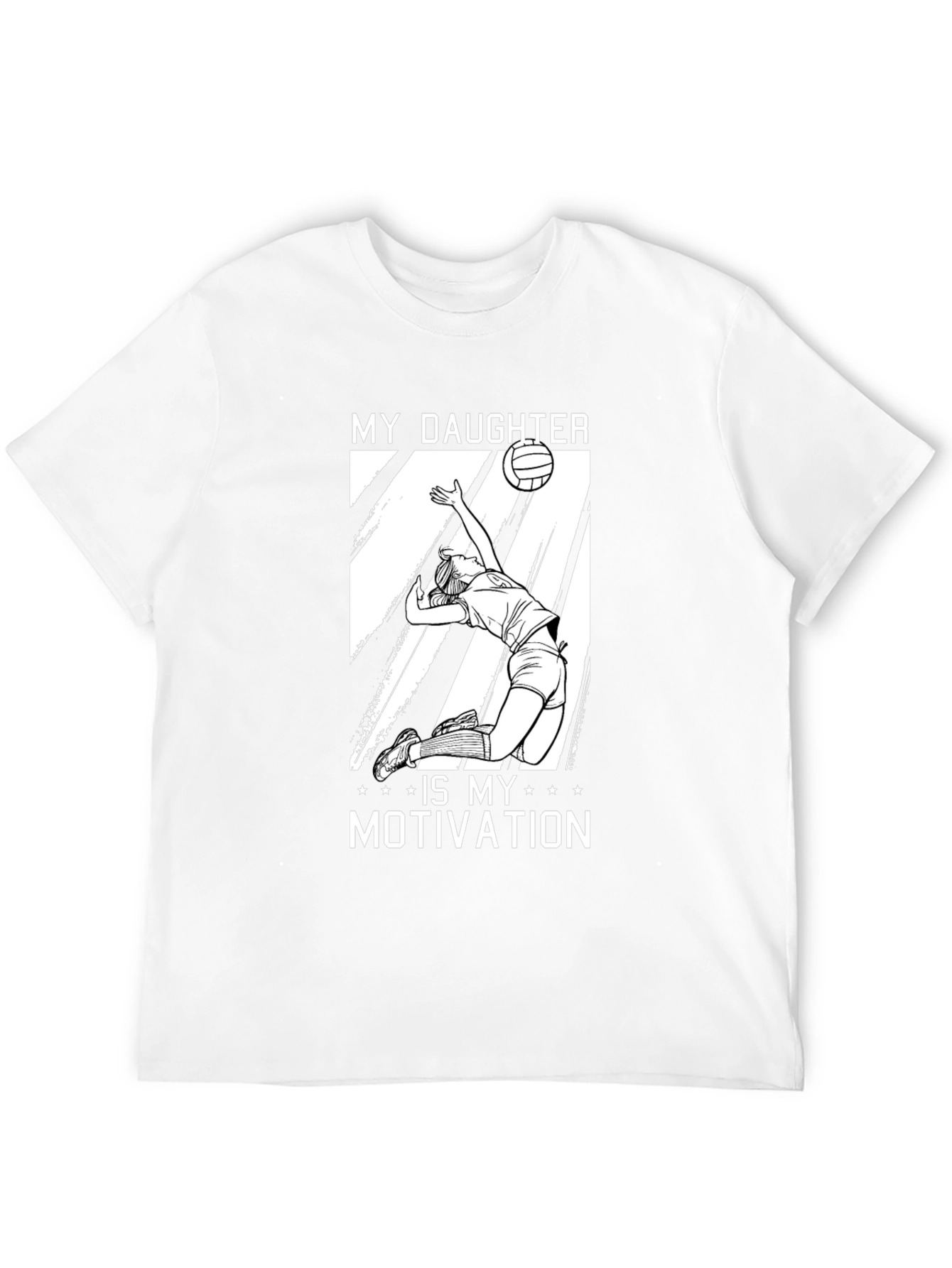 Volleyball Dad T-Shirt - My Daughter is My Motivation