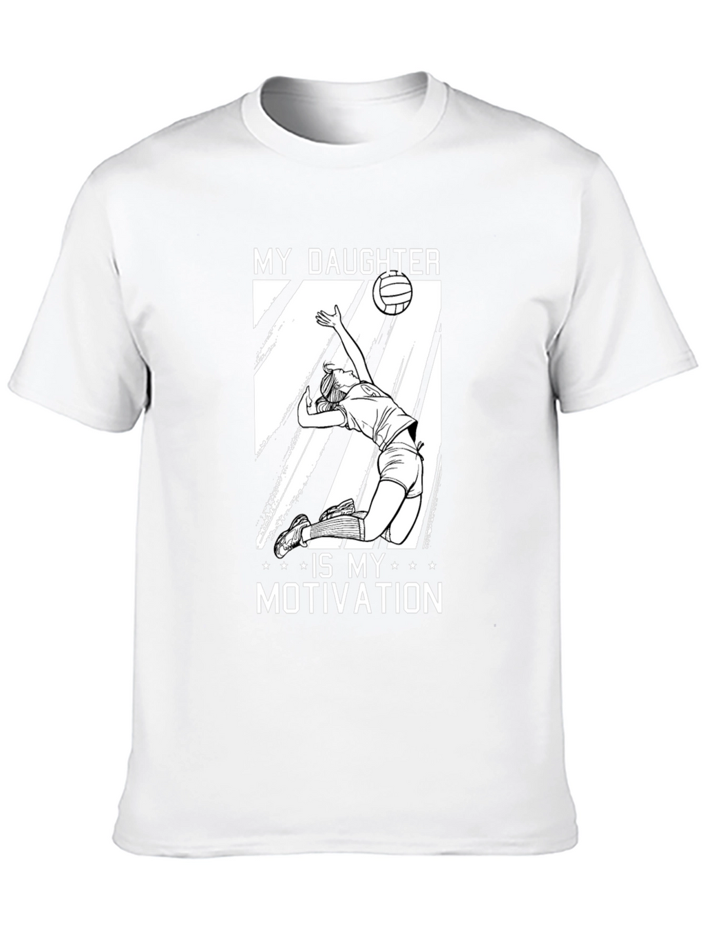 Volleyball Dad T-Shirt - My Daughter is My Motivation