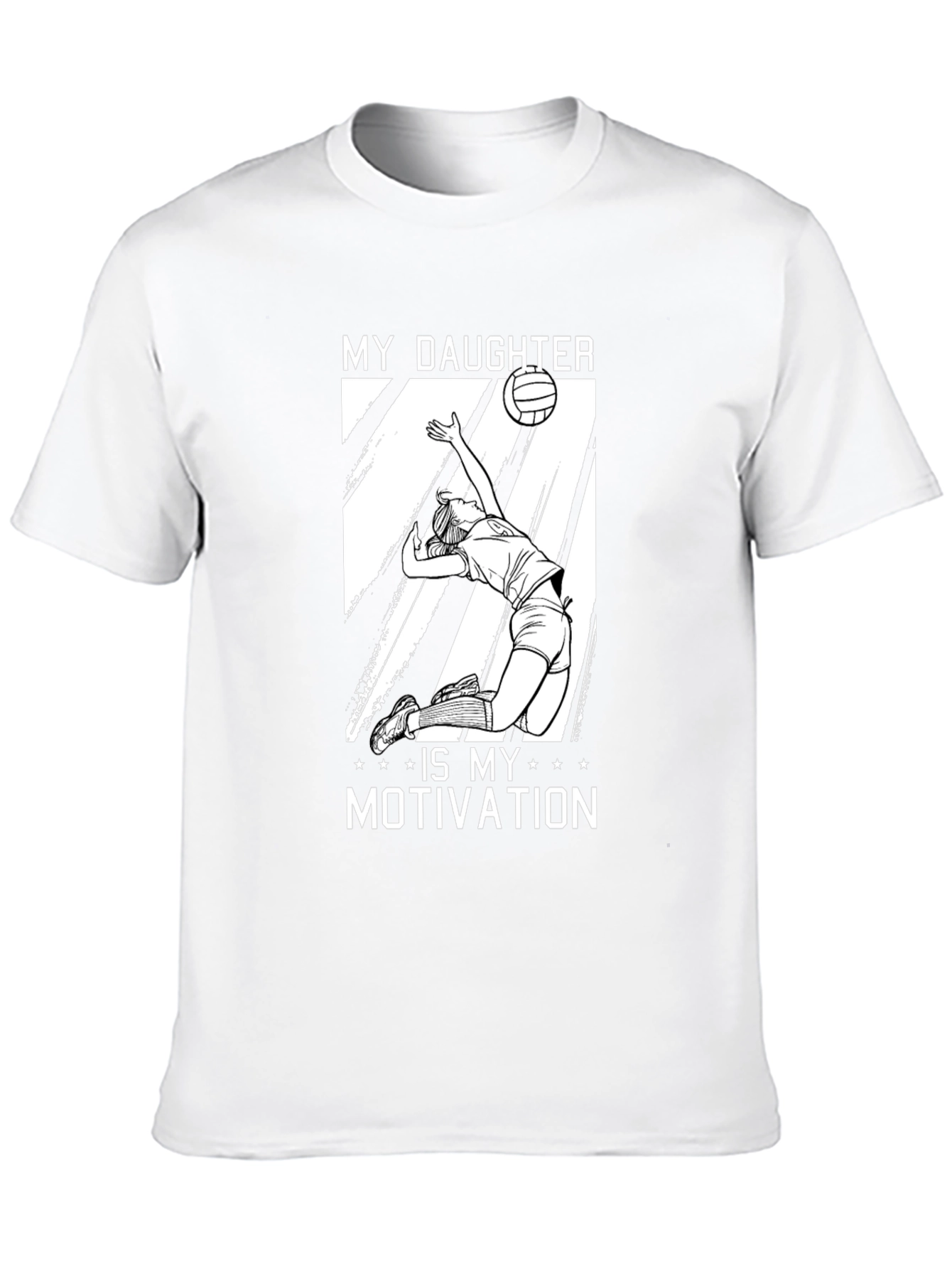 Volleyball Dad T-Shirt - My Daughter is My Motivation