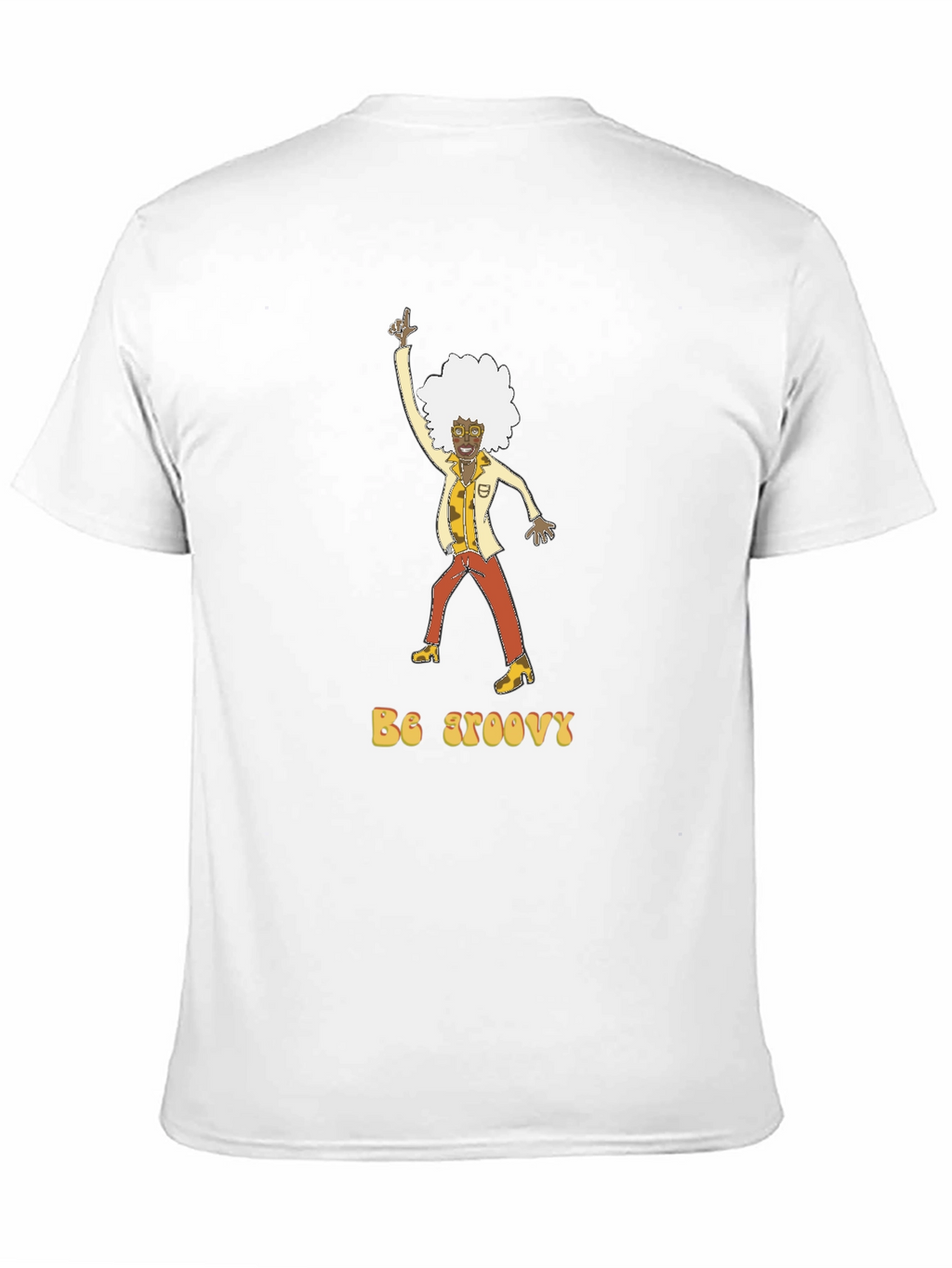 Be Groovy Retro Graphic Tee - Black Cotton T-Shirt