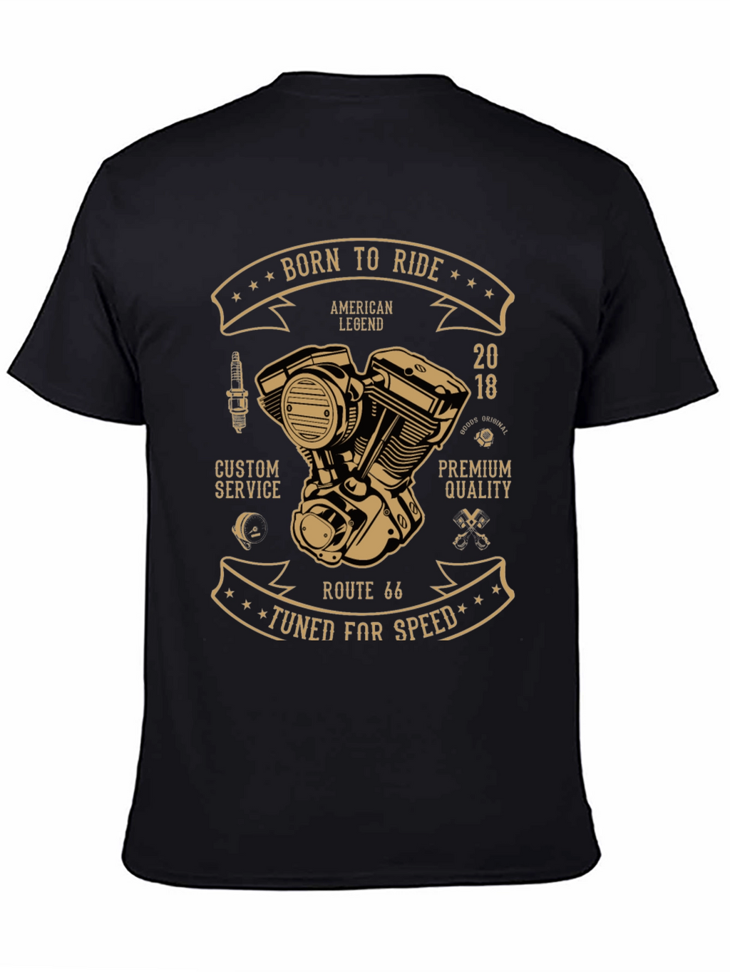 Born to Ride Motorcycle Graphic Tee