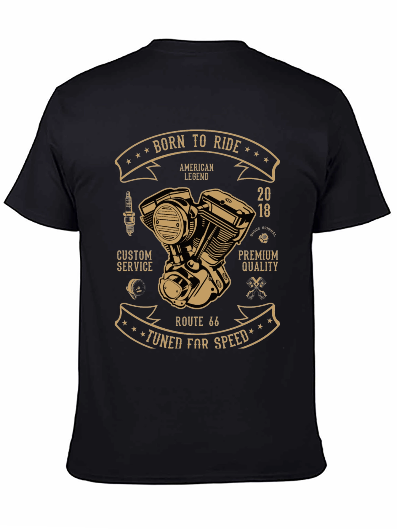 Born to Ride Motorcycle Graphic Tee