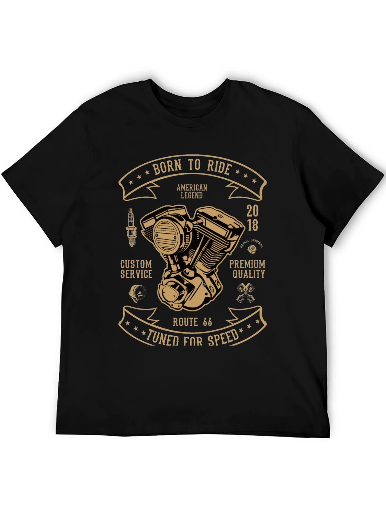Born to Ride Motorcycle Graphic Tee