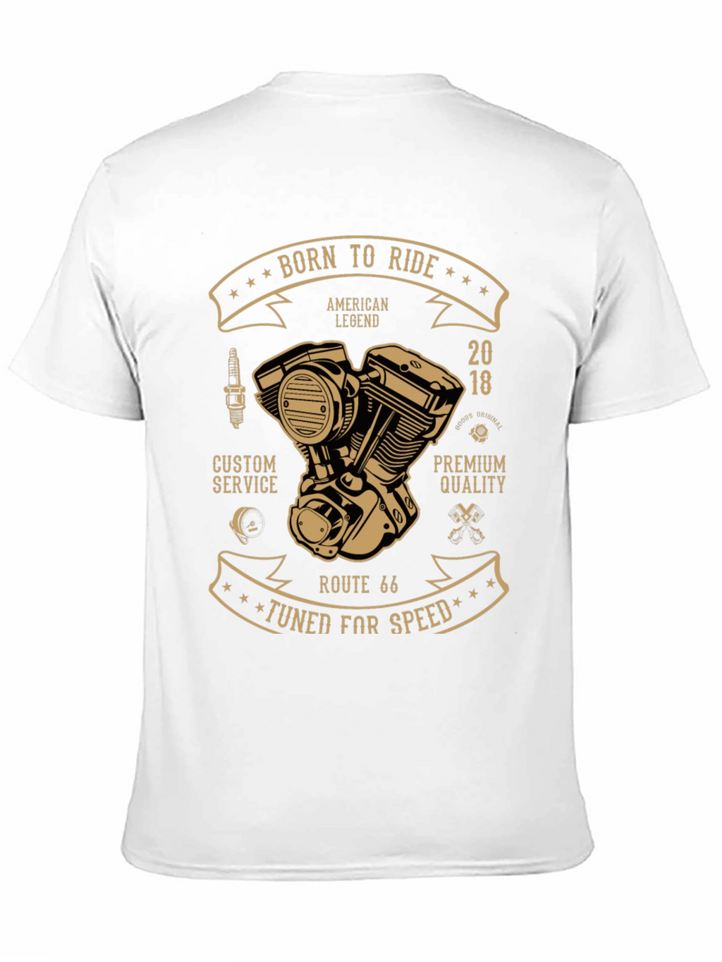 Born to Ride Motorcycle Graphic Tee