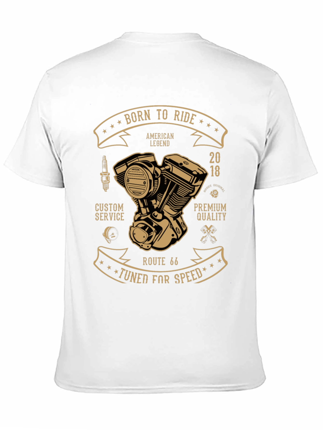 Born to Ride Motorcycle Graphic Tee