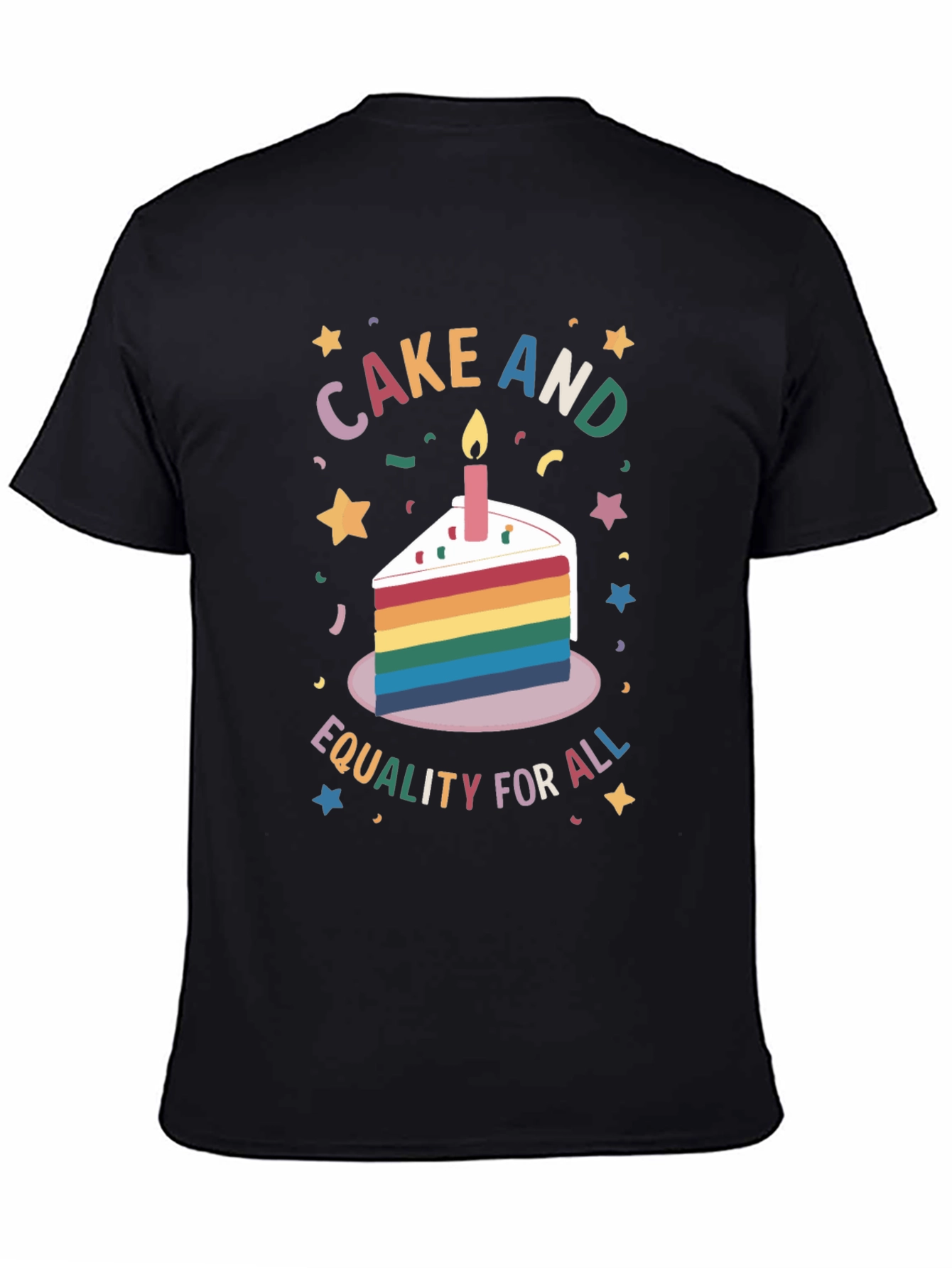 Cake and Equality for All Graphic T-Shirt