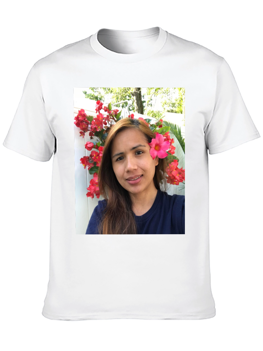 Floral Selfie T-Shirt - Unique Graphic Tee