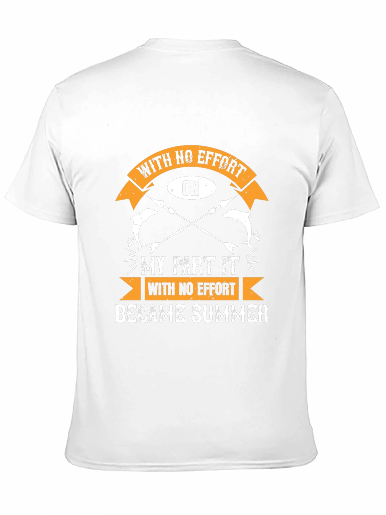 With No Effort Summer T-Shirt Fishing Design