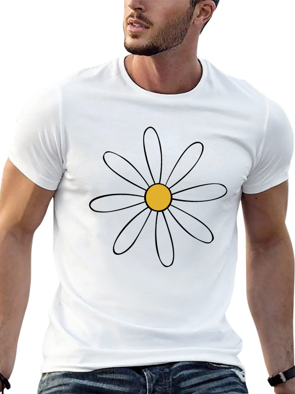 Black Daisy Graphic Tee