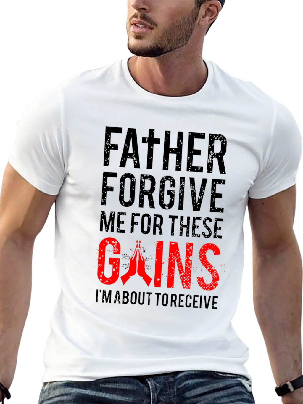 Father Forgive Me Gains Black T-Shirt