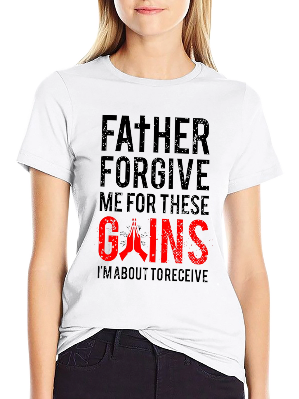 Father Forgive Me Gains Black T-Shirt