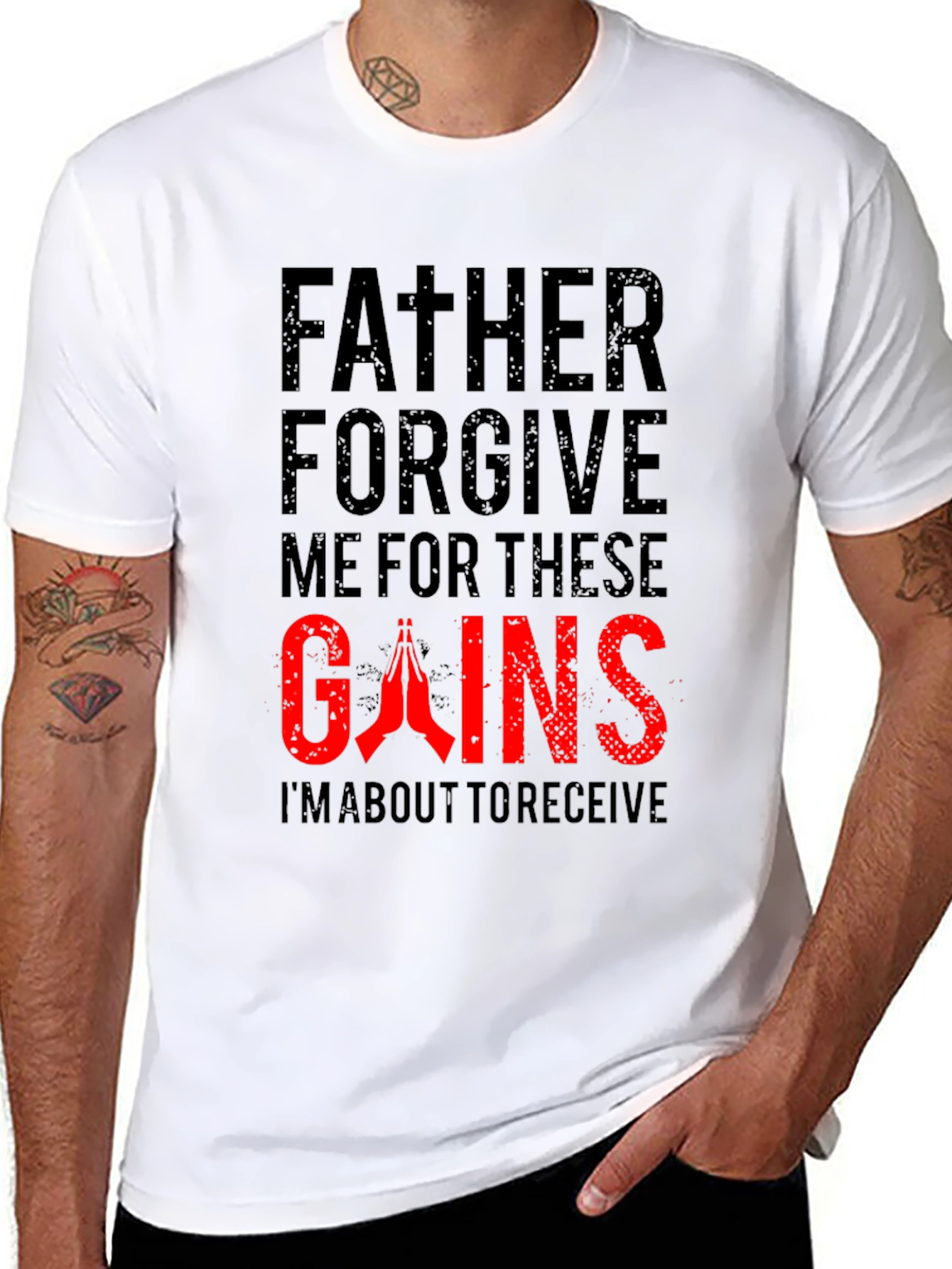 Father Forgive Me Gains Black T-Shirt