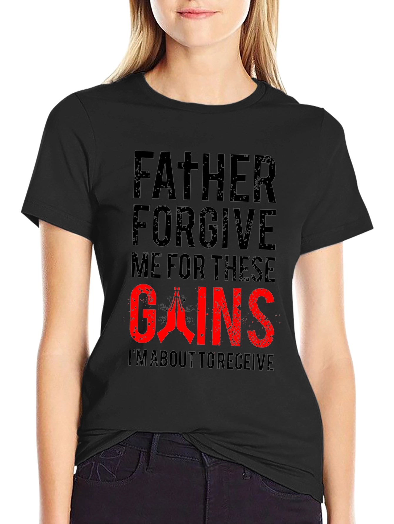 Father Forgive Me Gains Black T-Shirt