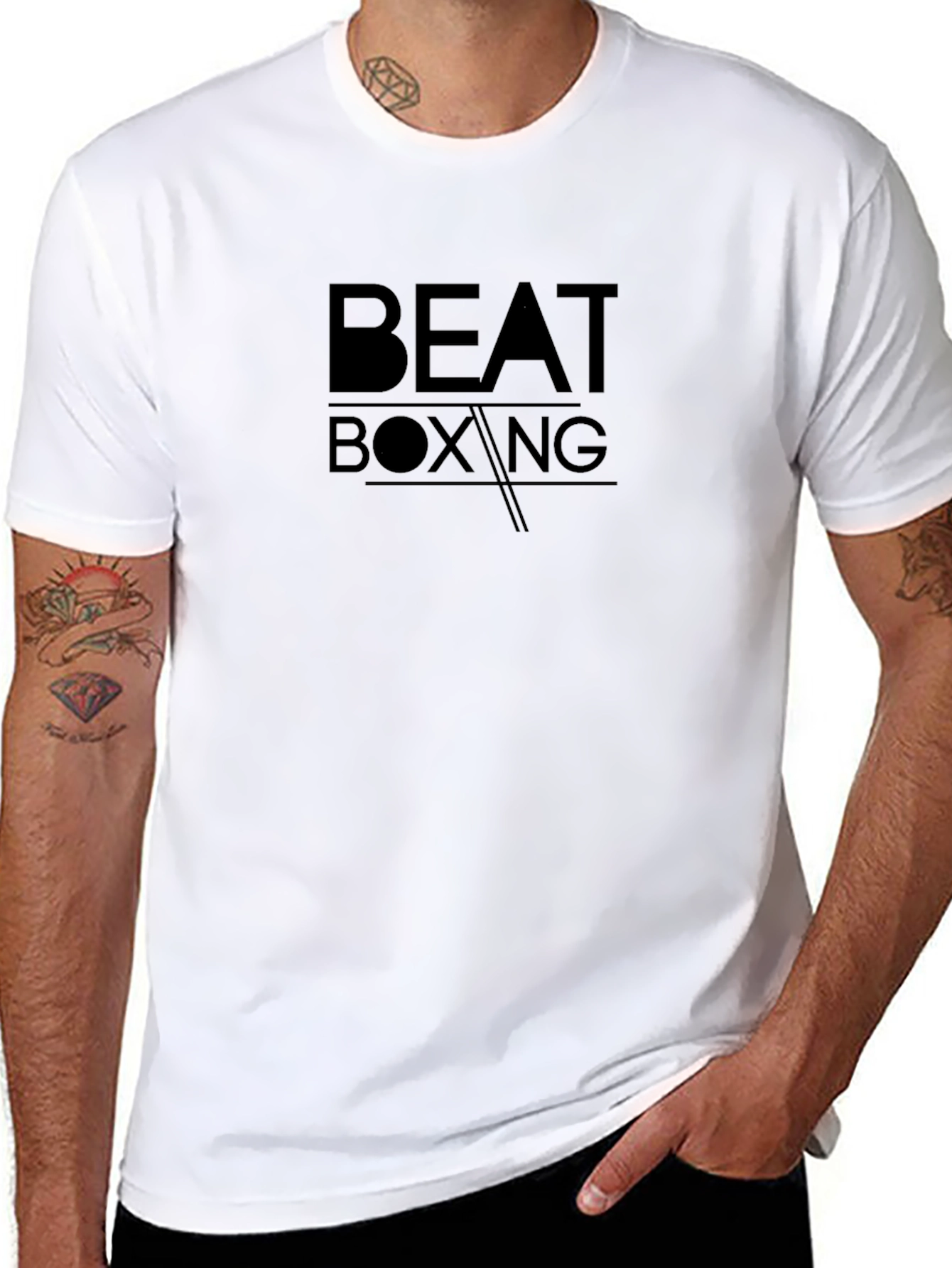 Black Beat Boxing Graphic T-Shirt