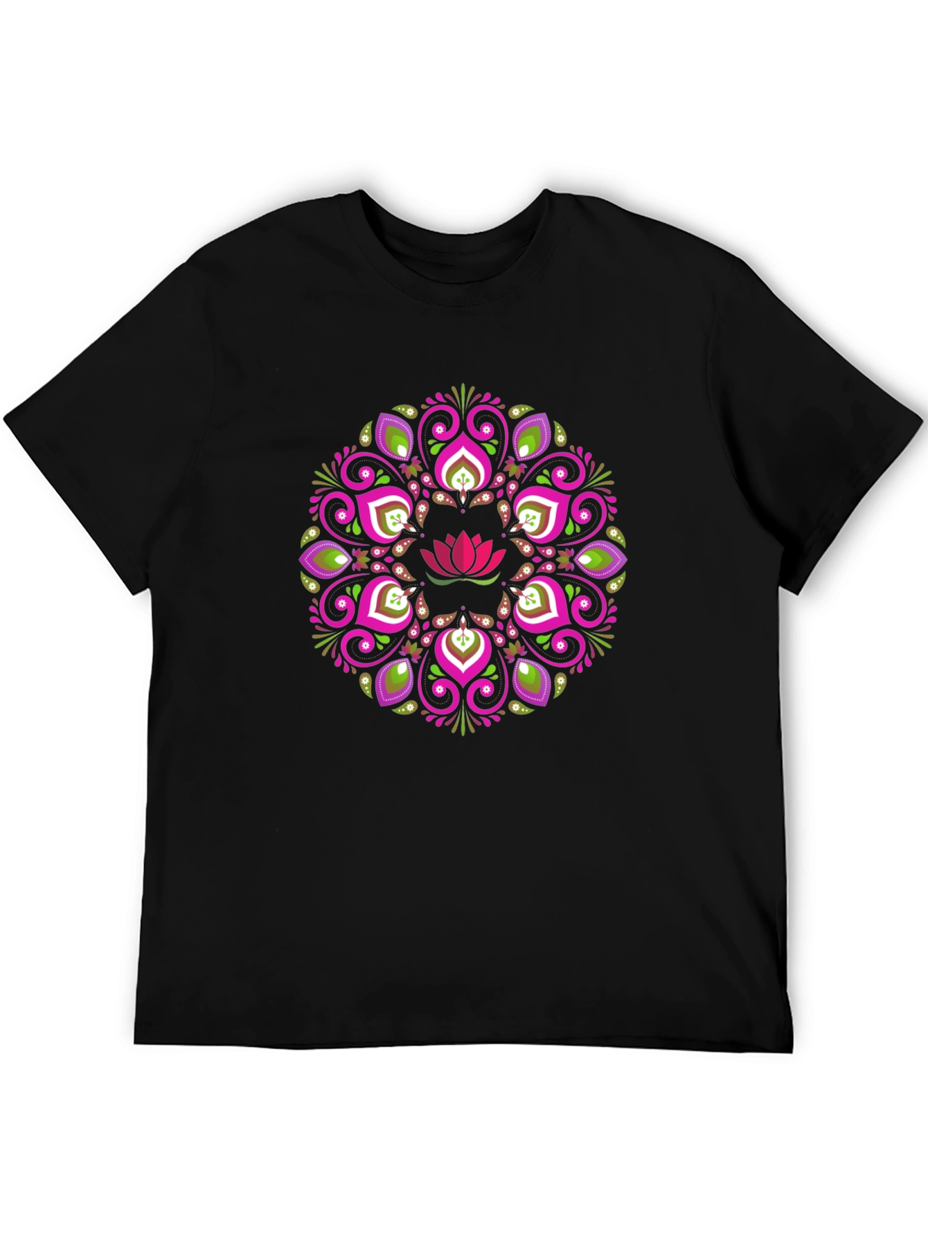 Lotus Mandala Graphic Tee - Stylish Comfort