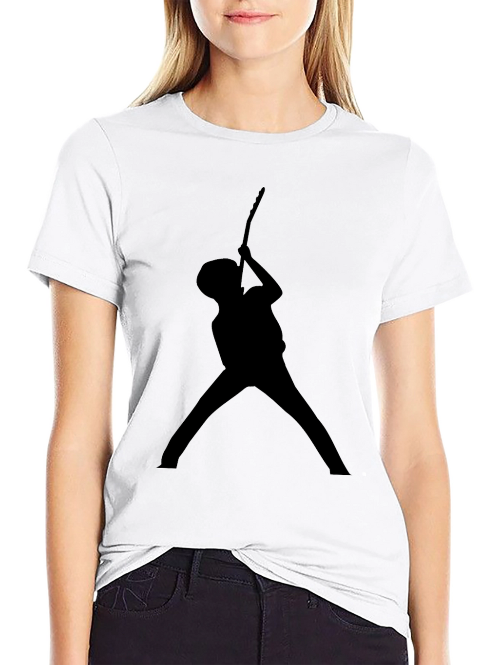 Guitar Player Silhouette T-Shirt - Black