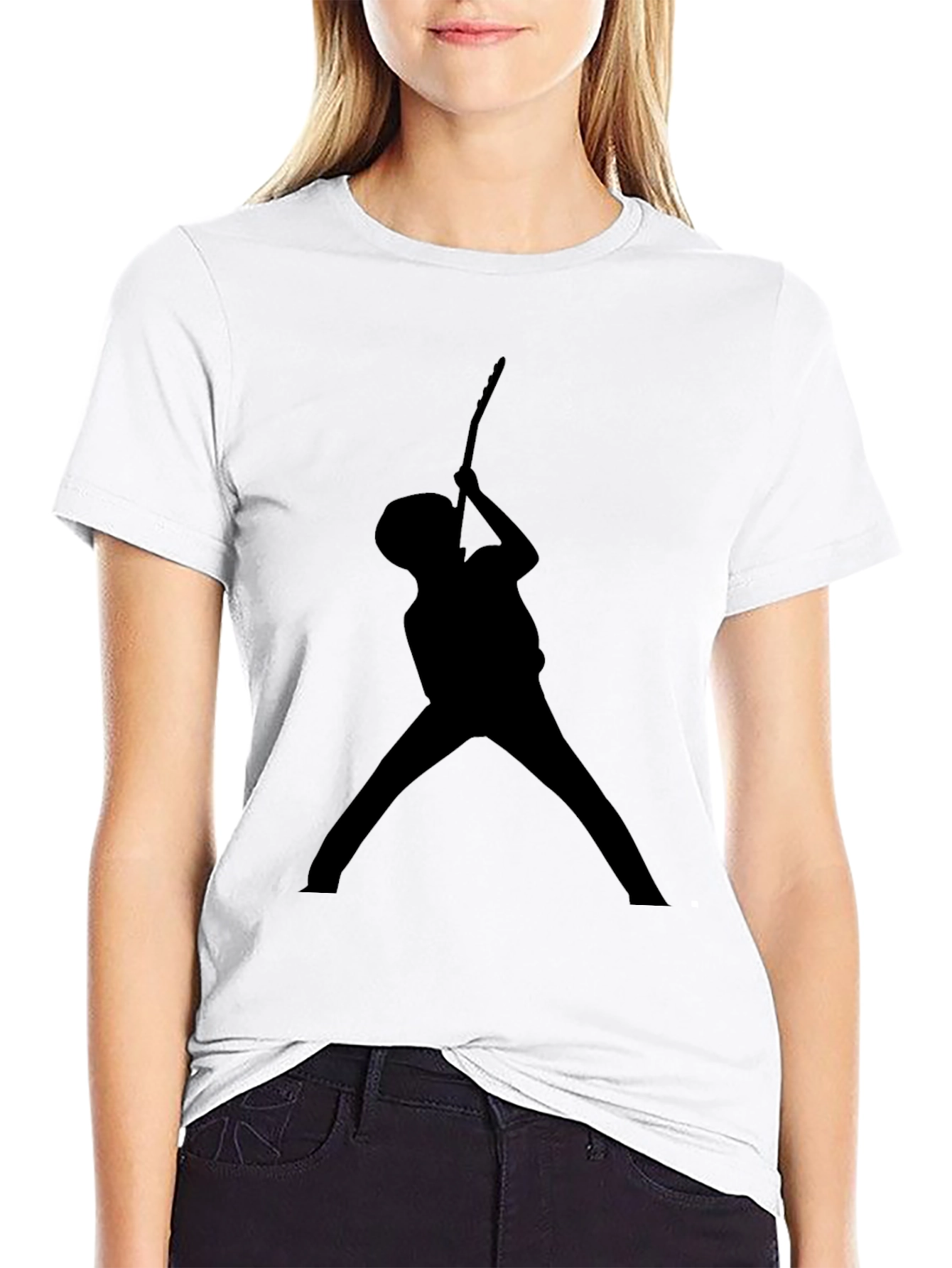 Guitar Player Silhouette T-Shirt - Black