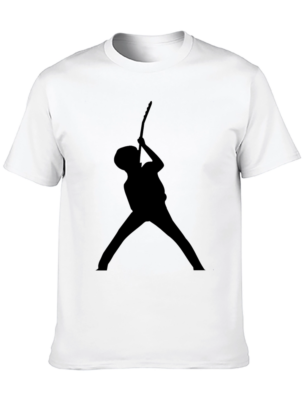 Guitar Player Silhouette T-Shirt - Black