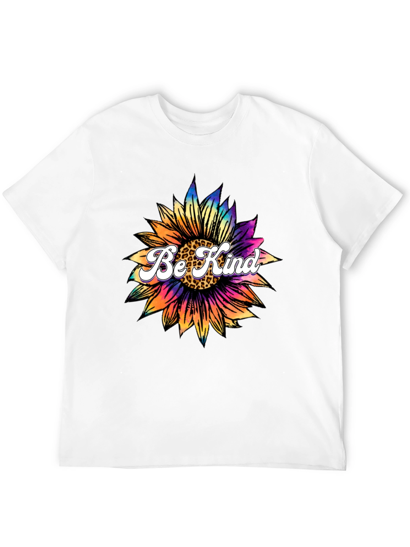 Be Kind Sunflower Graphic Tee - Black