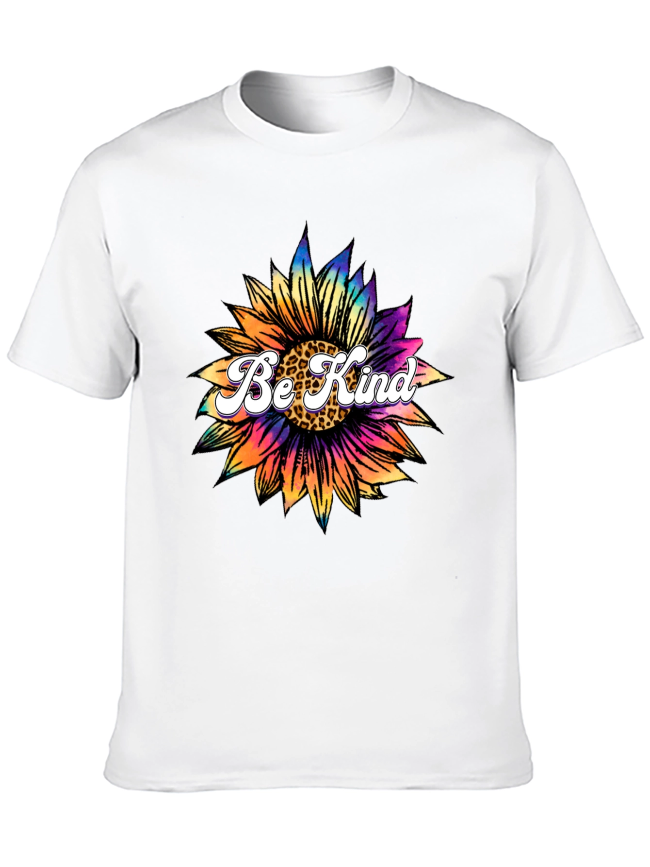 Be Kind Sunflower Graphic Tee - Black