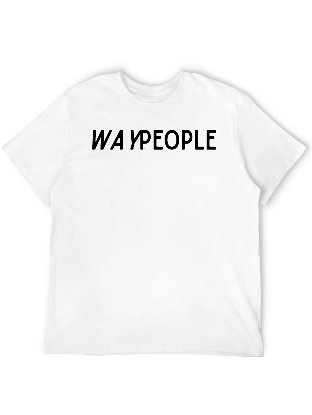 WAYPEOPLE Black T-Shirt - Casual Crew Neck Tee