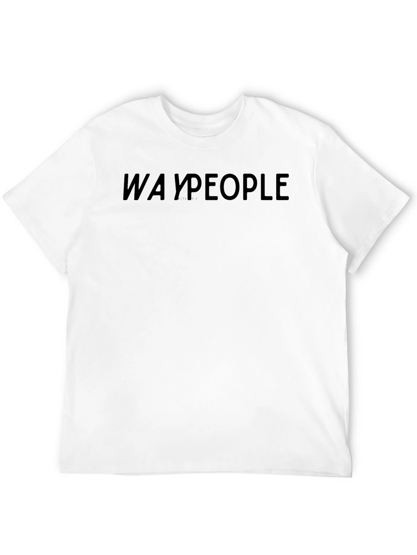 WAYPEOPLE Black T-Shirt - Casual Crew Neck Tee