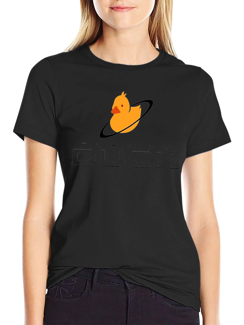 Planet Duck Black Graphic Tee