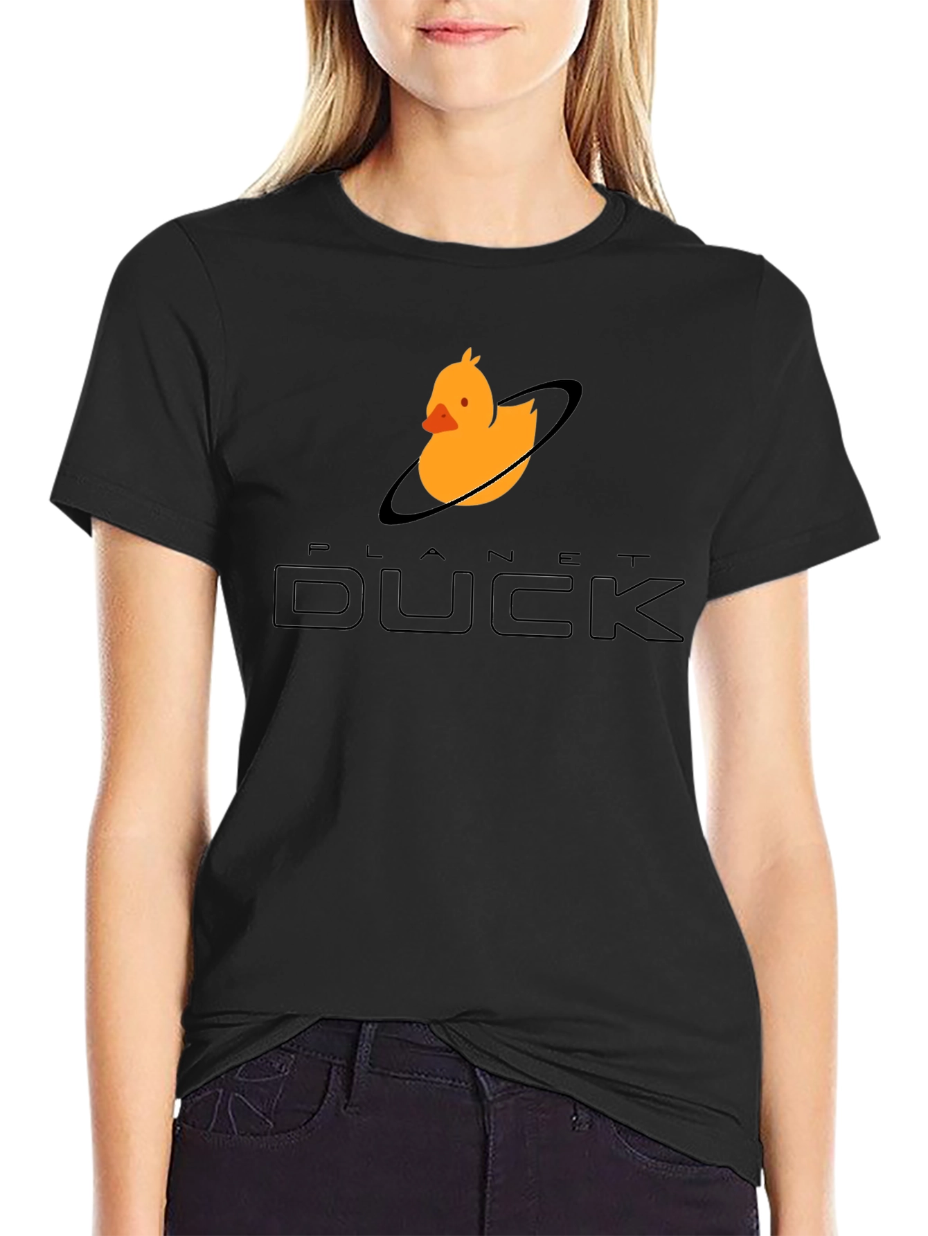 Planet Duck Black Graphic Tee