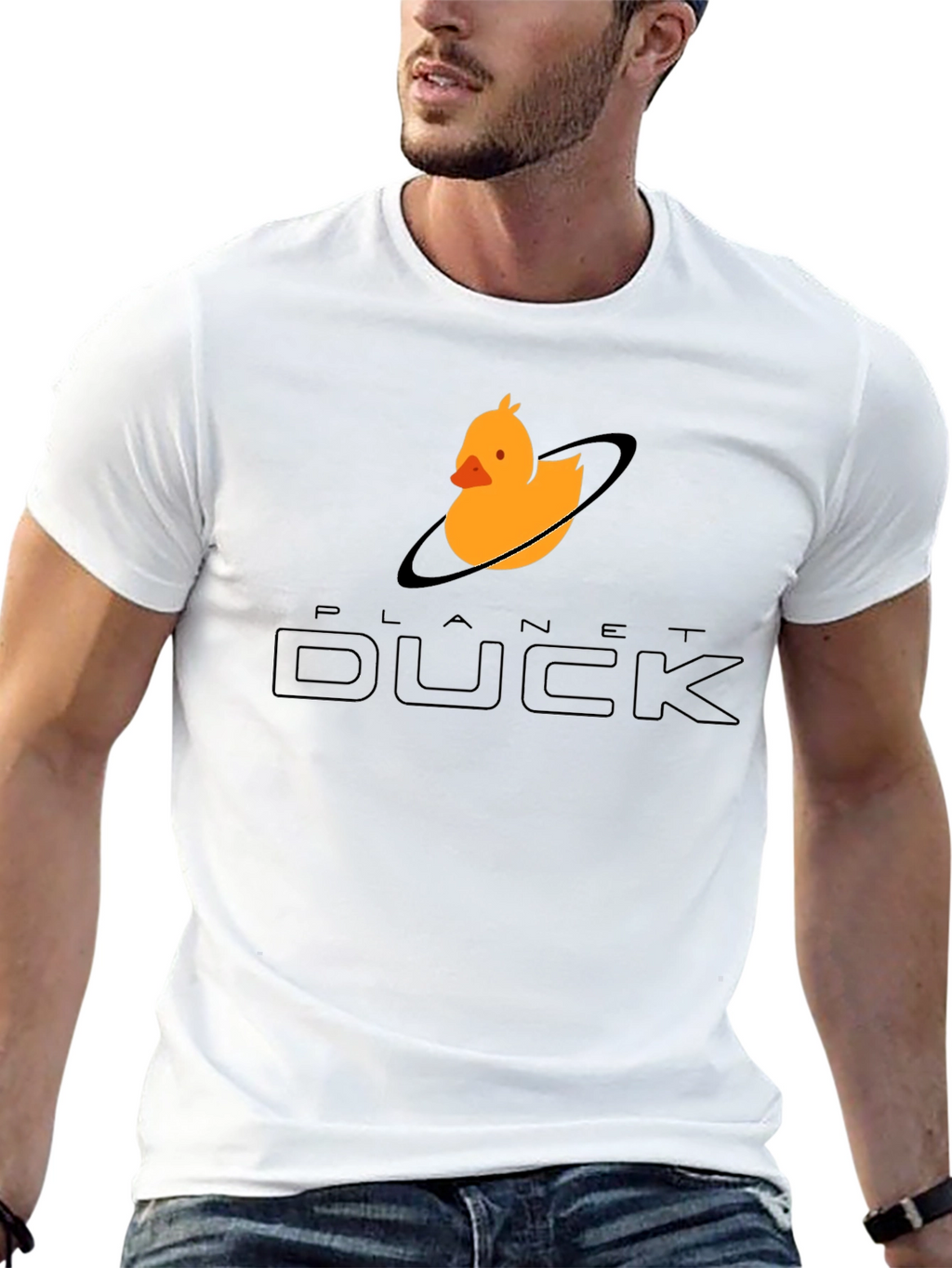 Planet Duck Black Graphic Tee